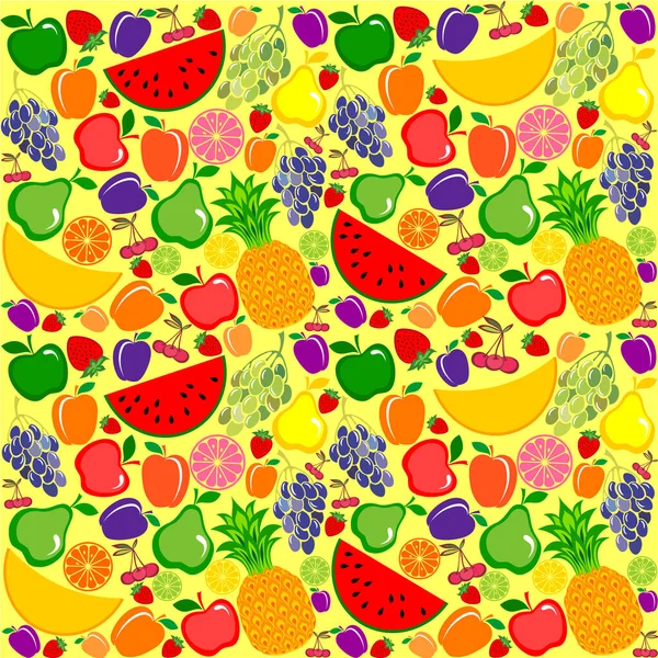 Fruits Vectoriel Illustration Fond — Image vectorielle