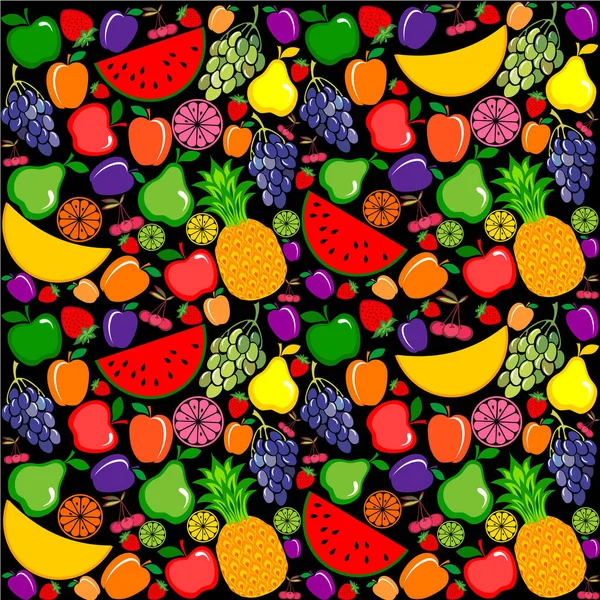 Fruits Vectoriel Illustration Fond — Image vectorielle
