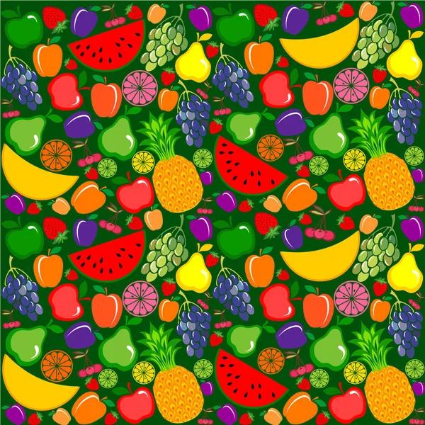 Fruits Vector Illustration Background — Stock Vector