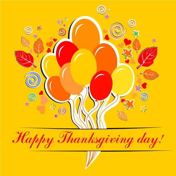 Mutlu Şükran Günü vektör illüstrasyonları 
