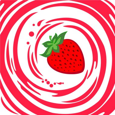 Çilek vektör resimleme arkaplanı  
