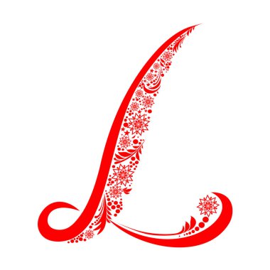 Çiçek alfabesi harf vektör resimleme arkaplanı 