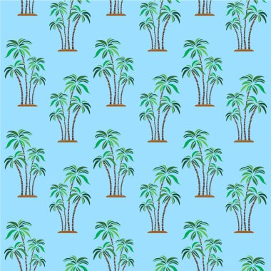 Bir ağacın palmiye ağaçları soyut vektör çizimi