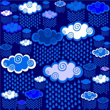 Yağmur konsepti vektör resimleme arkaplanı 