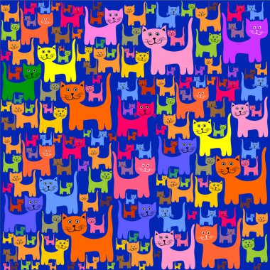 kedi konsepti vektör resimleme arkaplanı 