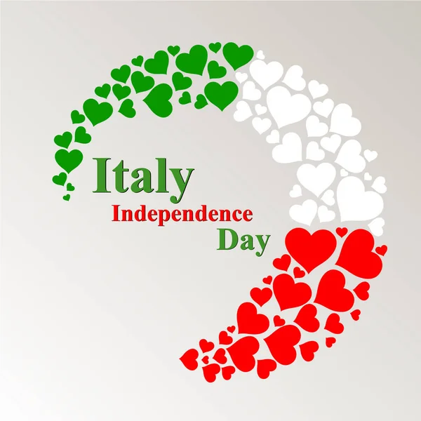 Italia Independencia Día Vector Ilustración — Vector de stock