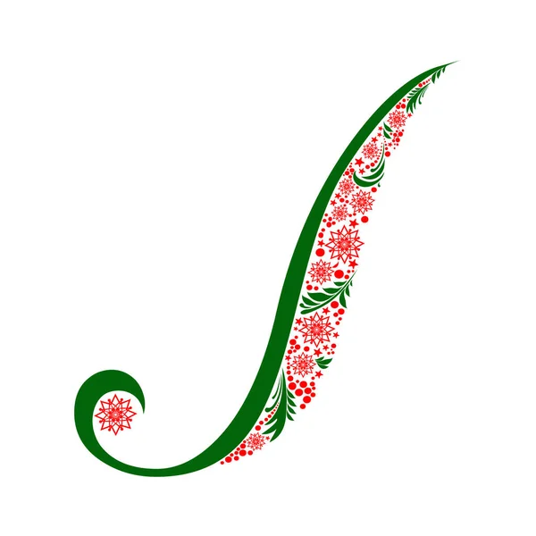 Alfabeto Floral Letra Vetor Ilustração Fundo — Vetor de Stock