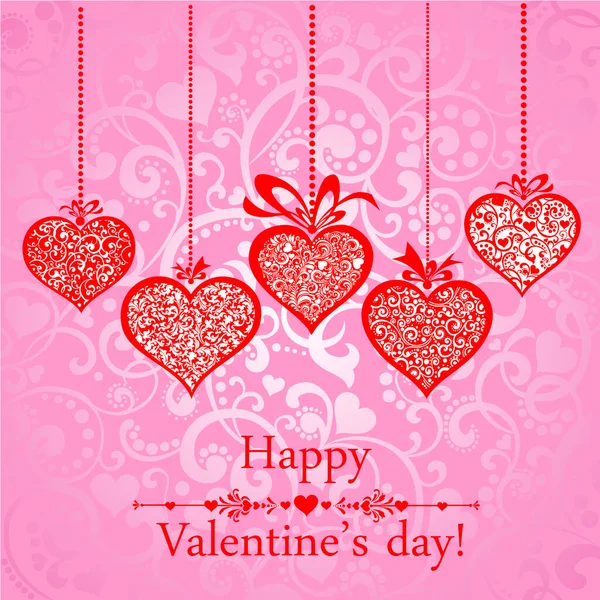 Happy Valentines Day Vektor Illustration Hintergrund — Stockvektor