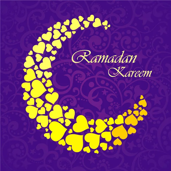 Ramadán Kareem Vector Ilustración Fondo — Archivo Imágenes Vectoriales