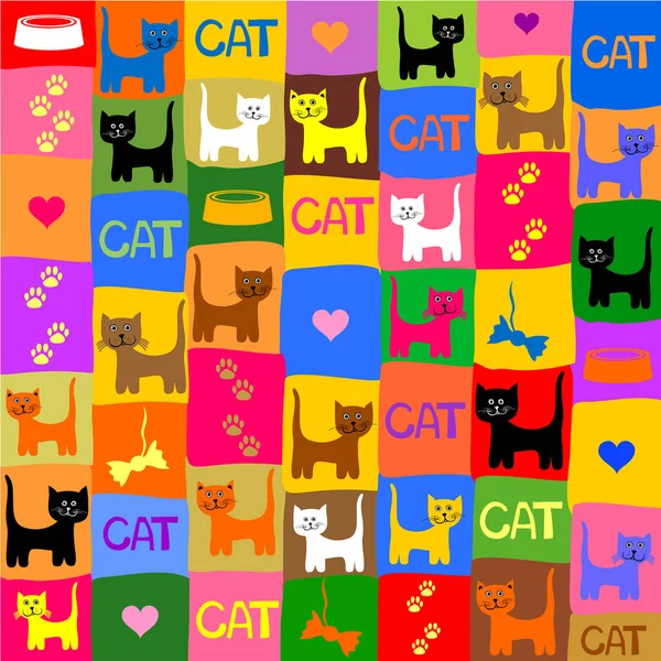 kedi konsepti vektör resimleme arkaplanı 