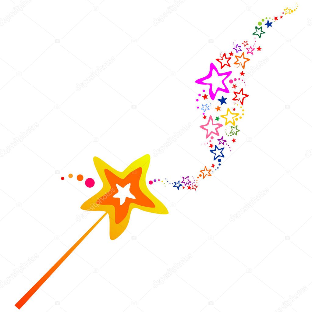 Magic wand vector illustration 