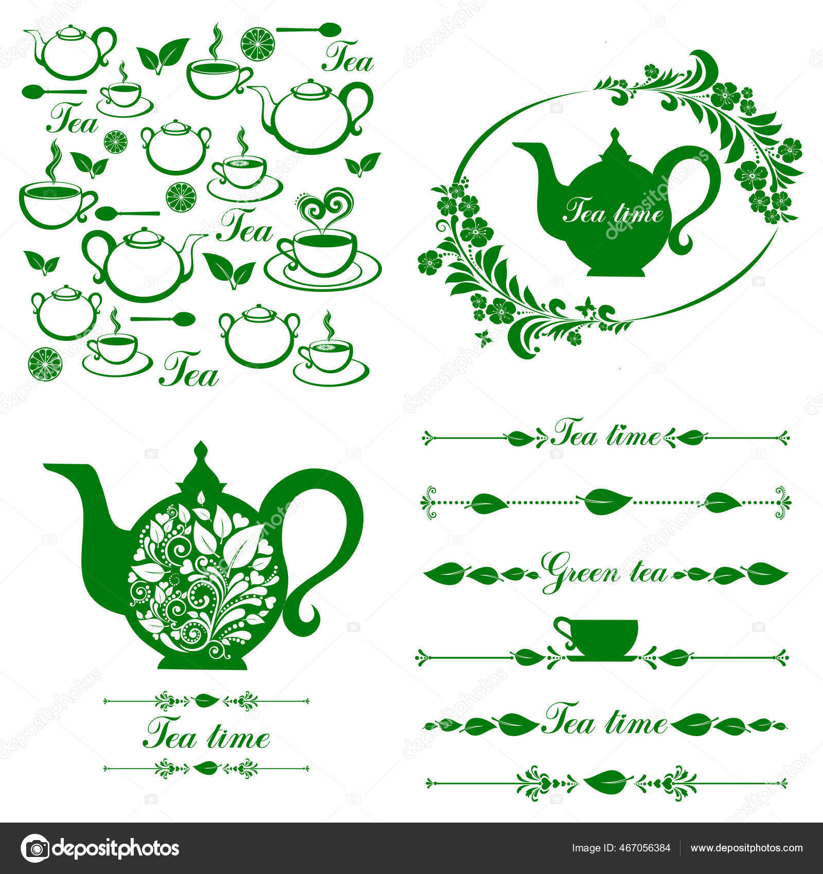 Tea Vector Illustration Background Stock Vector Image by ©artAnnaS