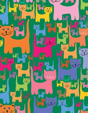 kedi konsepti vektör resimleme arkaplanı 