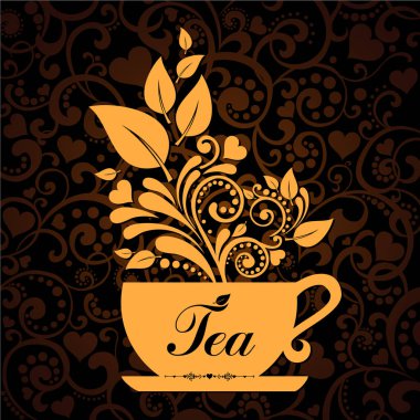 Çay vektörü resimleme arkaplanı 