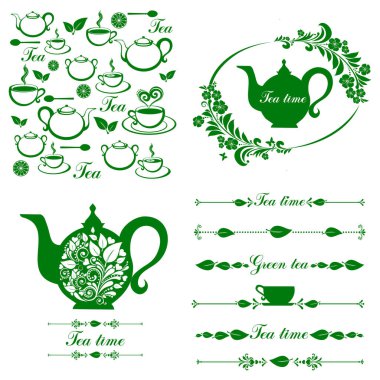 Çay vektörü resimleme arkaplanı 