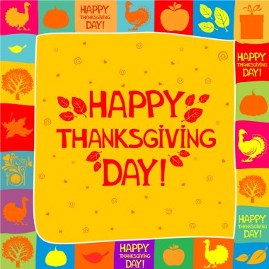 Mutlu Şükran Günü vektör illüstrasyon geçmişi