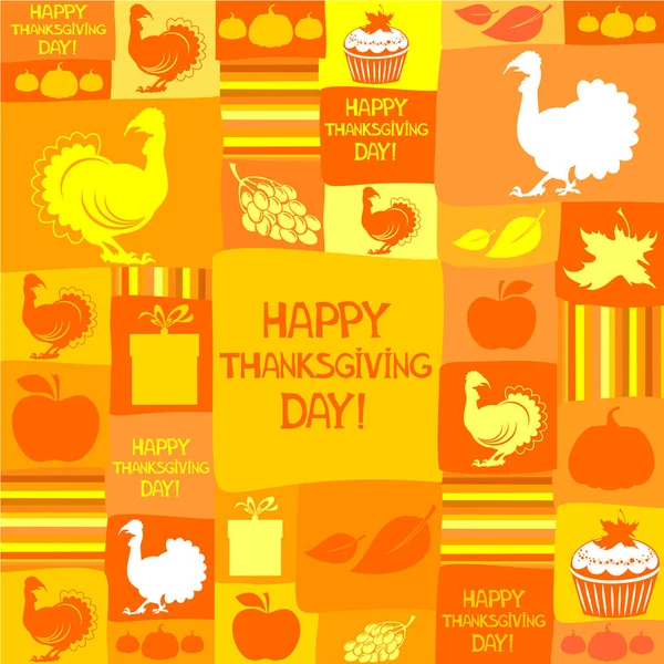 Heureux Thanksgiving Vecteur Illustration Fond — Image vectorielle