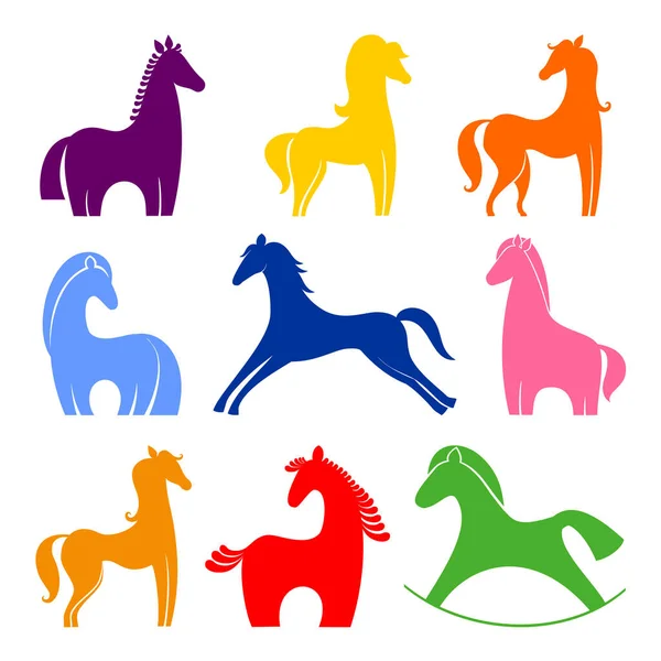 Pferde Vektor Illustration Hintergrund — Stockvektor