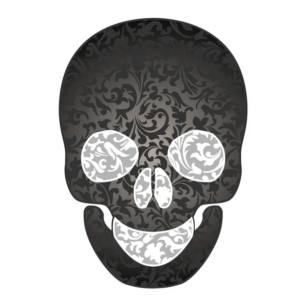 Crâne Abstrait Vecteur Illustration Arrière Plan Arbre — Image vectorielle