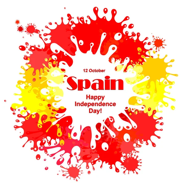 Spagna Giornata Nazionale Illustrazione Vettoriale — Vettoriale Stock