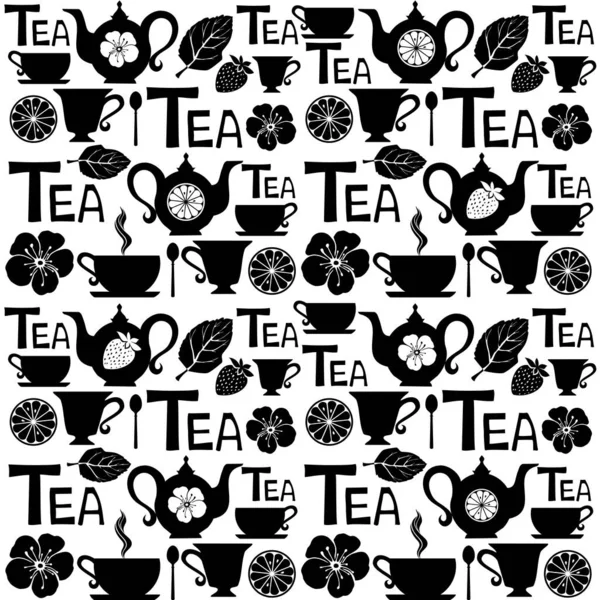 Tea Vector Illustration Background — Stock Vector