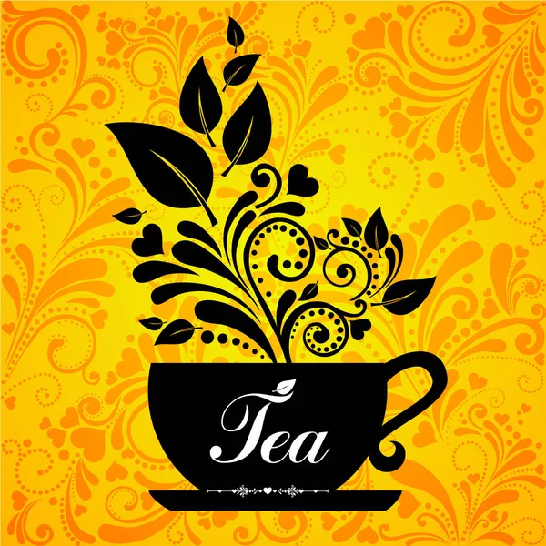 Tea Vector Illustration Background — Stock Vector
