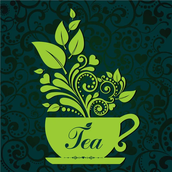 Çay vektörü resimleme arkaplanı 