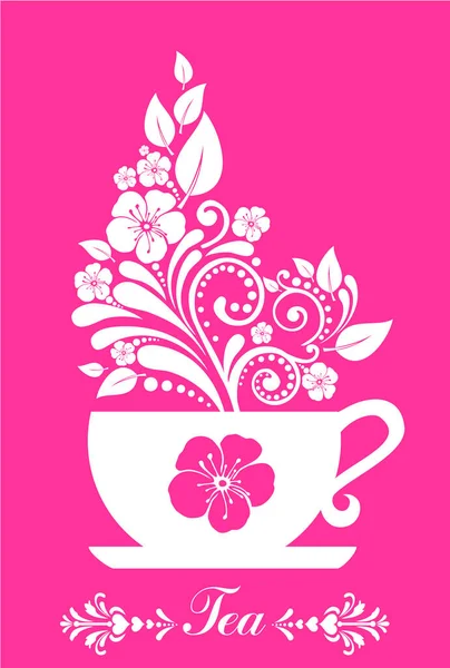 Tea Vector Illustration Background — Stock Vector