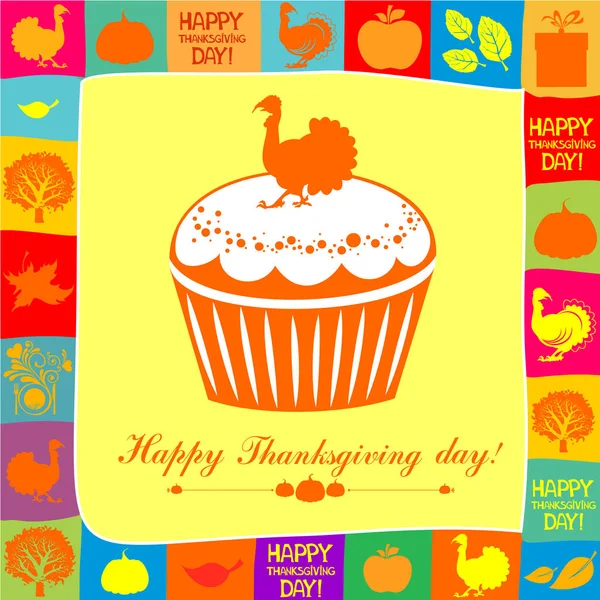 Glad Thanksgiving Day Vektor Illustration Bakgrund — Stock vektor