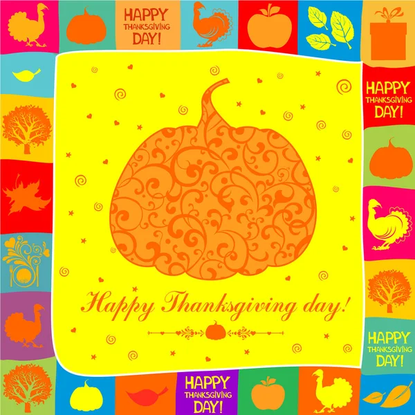 Glad Thanksgiving Day Vektor Illustration Bakgrund — Stock vektor