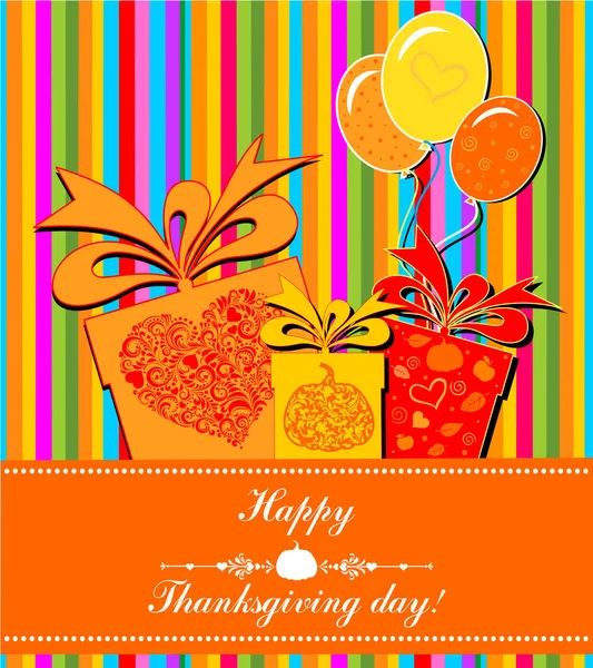 Happy Thanksgiving Day Vecteur Illustration Fond — Image vectorielle