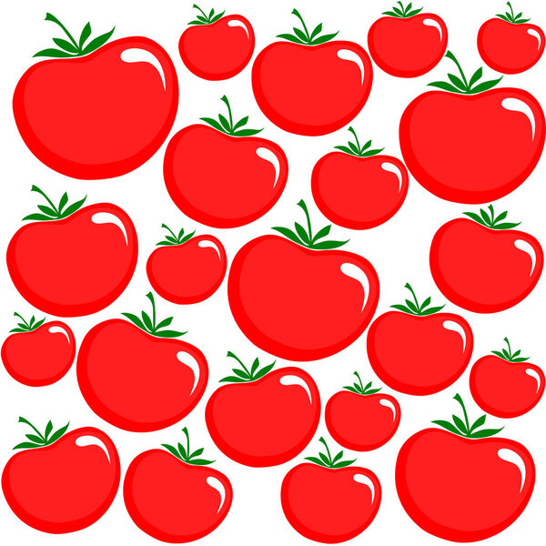tomatoes abstract vector illustration background of a tree