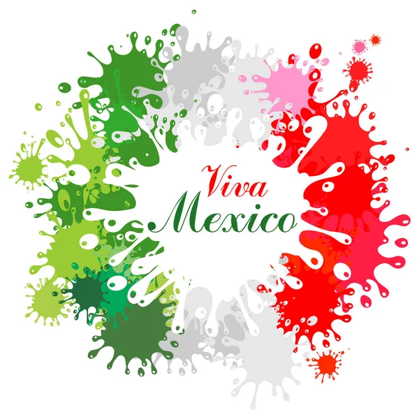 Viva México Vector Ilustración Fondo — Vector de stock