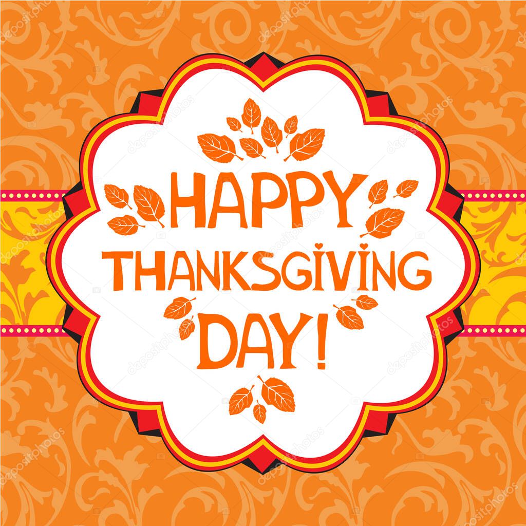 Happy Thanksgiving Day vector illustration background