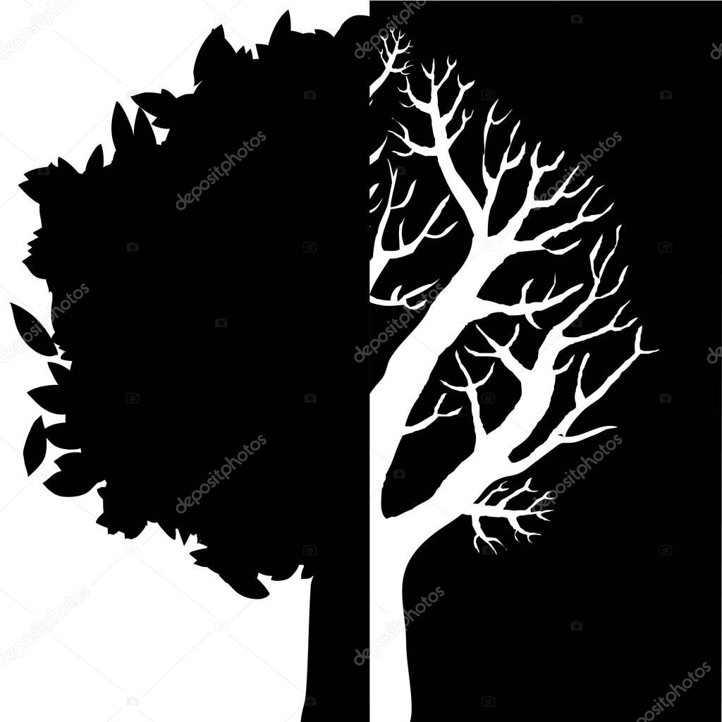 abstract vector illustration background of a tree