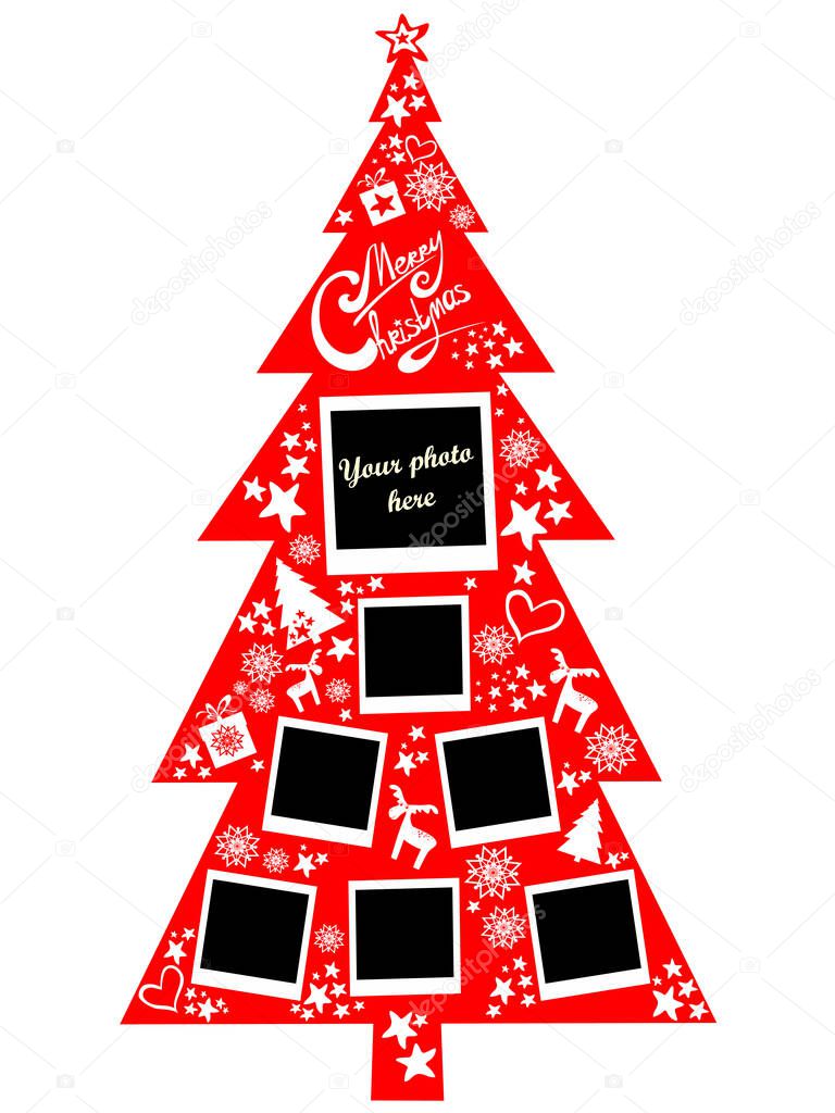 Merry Christmas vector illustration background  