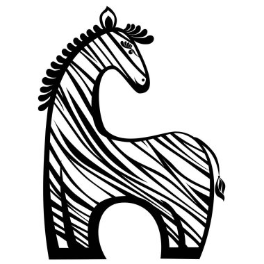 oyuncak at vektör resimleme arka planı 