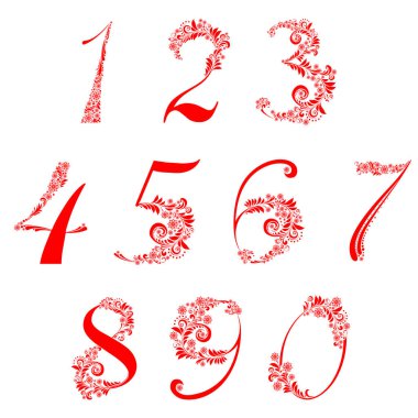 numaralar soyut vektör resimleme arkaplanını ayarlar 