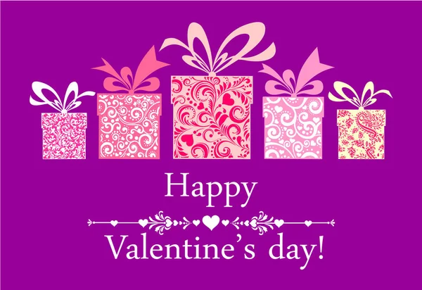 Happy Valentines Day Vector Illustration Background — Stock Vector