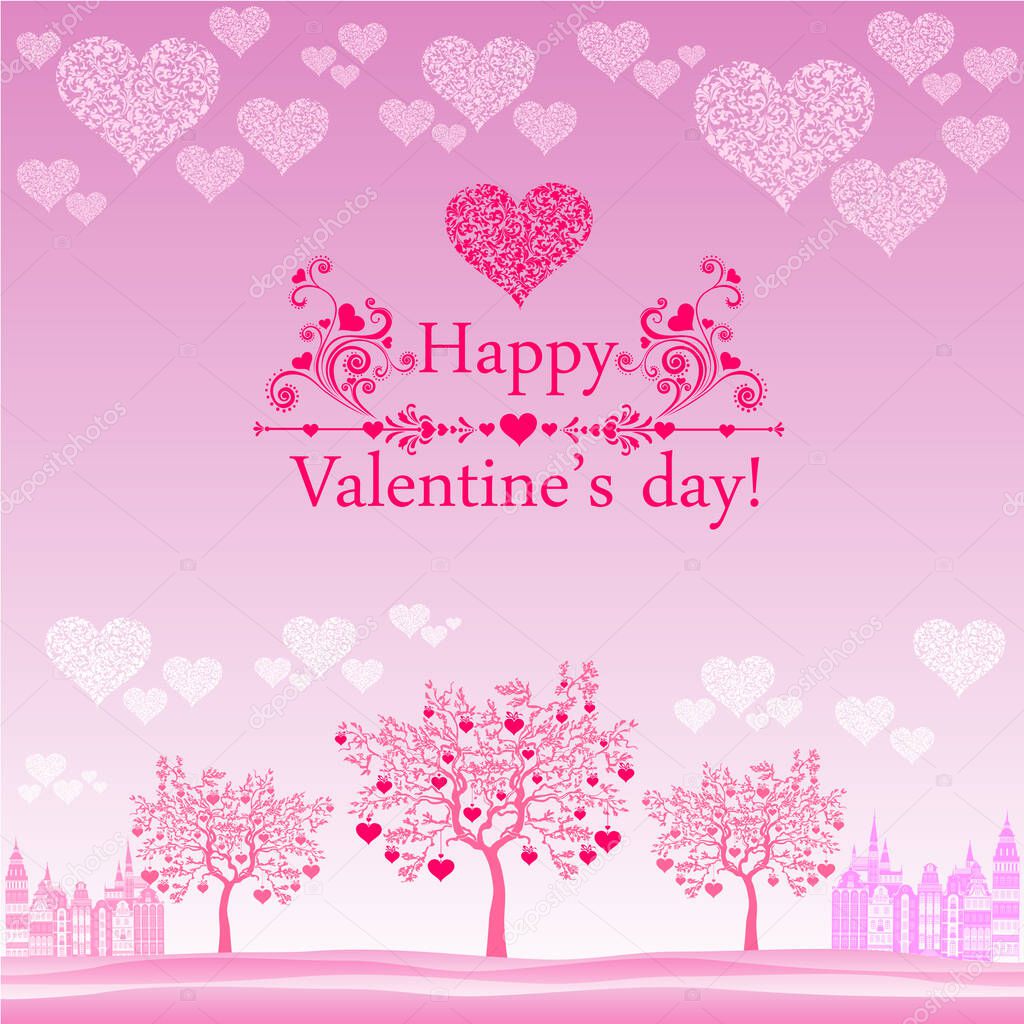 St Valentines Day vector illustration background 