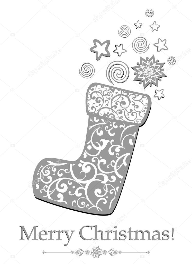 Merry Christmas vector illustration background 
