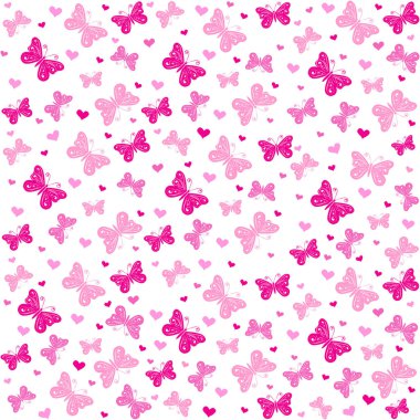 Kelebekli vektör illüstrasyonu 