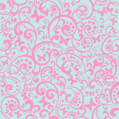 Kelebekli vektör illüstrasyonu 