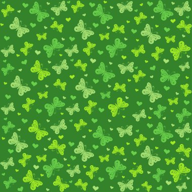 Kelebekli vektör illüstrasyonu 