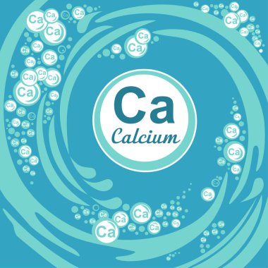 Kalsiyum soyut vektör resimleme arkaplanı 