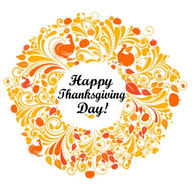 Mutlu Şükran Günü vektör illüstrasyon geçmişi