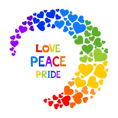 sevgi barış gurur vektör illüstrasyon arka planı 