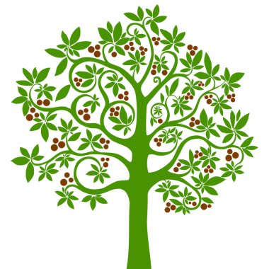 ağaç soyut vektör resimleme arkaplanı 