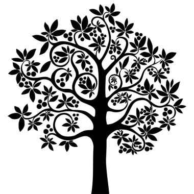 ağaç soyut vektör resimleme arkaplanı 