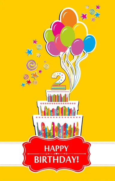 Joyeux Anniversaire Vectoriel Illustration Fond — Image vectorielle